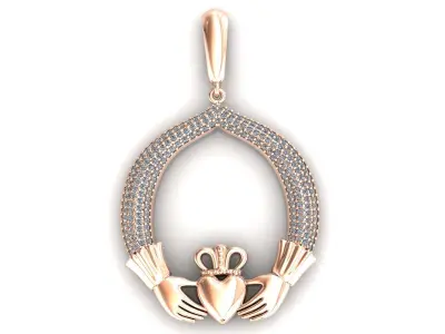 Claddagh Pendant 3D print model