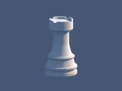 Rook Chess Piece Low-poly 3D model