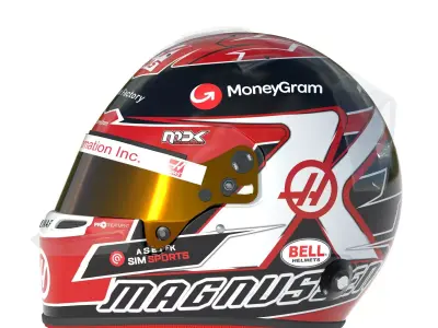 F1 Haas Helmets 2023 3D model