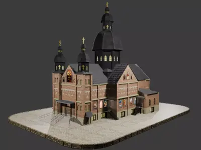 Holy Eucharist Ukrainian Catholic Parish Low-poly 3D model