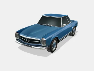 Mercedes-Benz SL-Class 1968 Low-poly 3D model