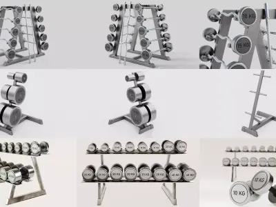 GYM Weights 3D Model Pack