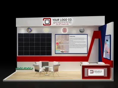 Booth Exhibition Stand a620a 3D model