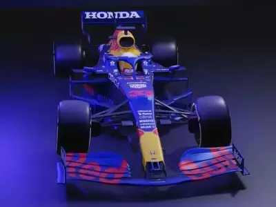 Redbull F1 2021 championship winning car with texture 3D model