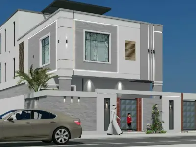 Filla modern house in abu dhabi 3D model