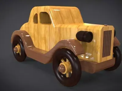 1935 Five-Window Coupe Toy Car Low-poly 3D model