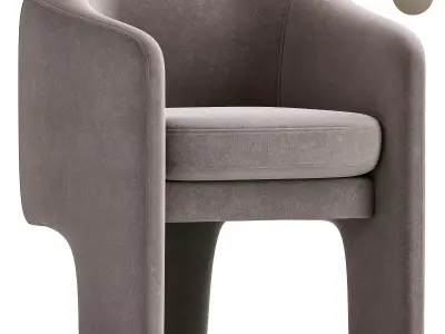 Upland Upholstered Armchair 3D model