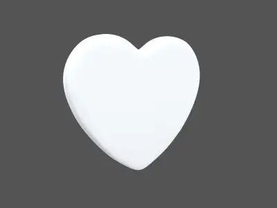 Twitter Heart Emoji v1 009 Low-poly 3D model