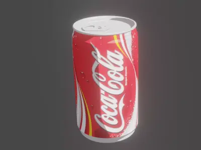 Coca Cola Can stylized like anime Low-poly 3D model