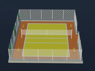 Volleyball Stadium - Brazil Low-poly 3D model
