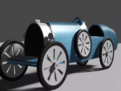 Baby Bugatti 2 Low-poly 3D model