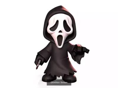 Set of Halloween characters and decorations 3D Model Collection