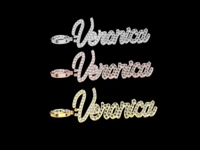 Veronica Name pendant 3D print model