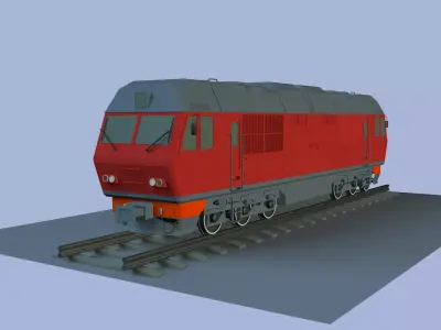 Diesel locomotive 3D model