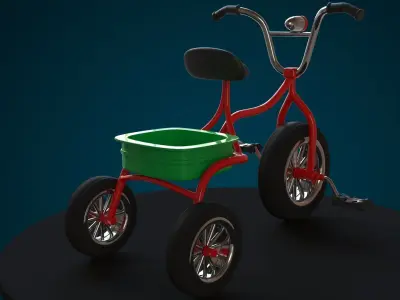 Children Bicycle Free low-poly 3D model