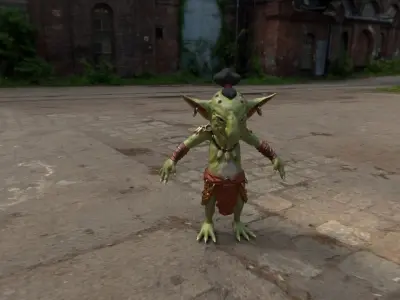 Four Goblins Game-Ready And Animation-Ready Low-poly 3D model