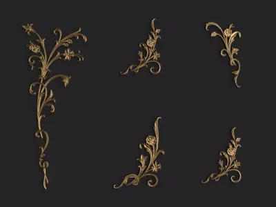 Classic decor ornament v-02 3D model 3D model