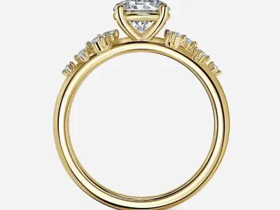 Diamond ring 01 3D print model