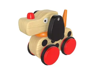 Dog wooden 3D model