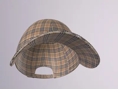 BURBERRY BASEBALL CAP PBR Low-poly 3D model