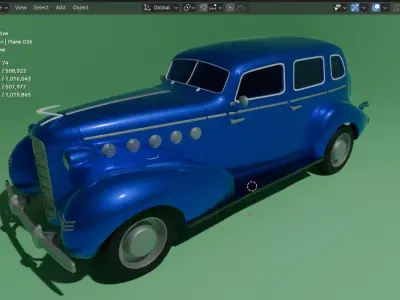 Cadillac lesalle series 1935 Low-poly 3D model