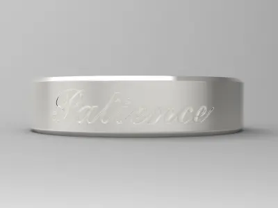 Patience Ring Silver 3D print model
