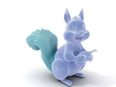 Cheerful Blue Squirrel model pack Low-poly 3D model