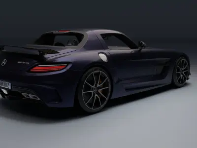 Mercedes-Benz SLS Black Series Low-poly 3D model