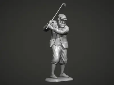 Old Tom Morris Sculpture - Old Golfer 3D print model