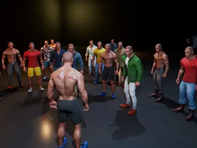 UE4 Advanced Modular Character Male Integrated to ALS system Free low-poly 3D model