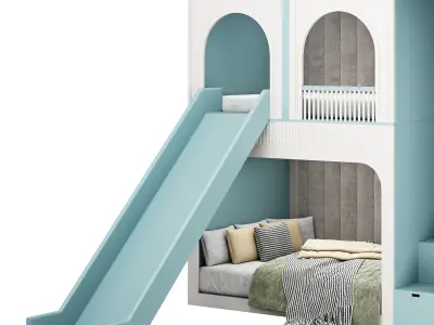 Childrens bunk bed 42 3D model