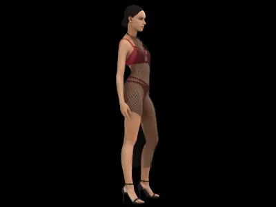 Bikini dress Free 3D model