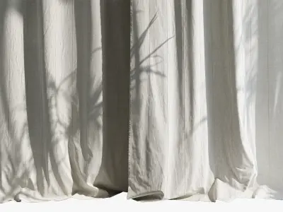 Ikea Lenda Curtains 2 3D model