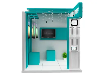 Booth Exhibition Stand a523b  3D model