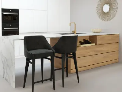 White kitchen  3D model