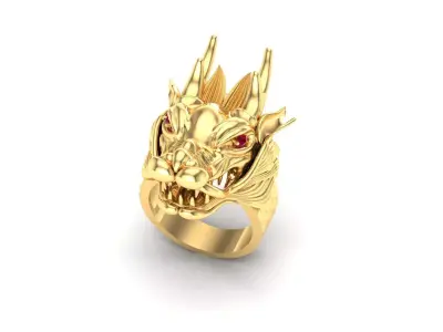 dragon ring 3D print model 3D print model