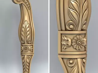 Furniture leg 012 3D model