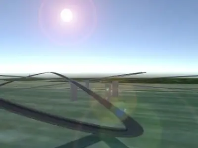 Sky Track  The Clover Leaf Low-poly 3D model