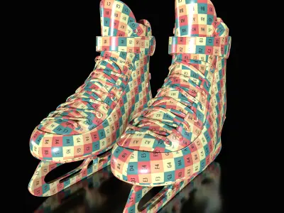 Iceskate Low-poly 3D model