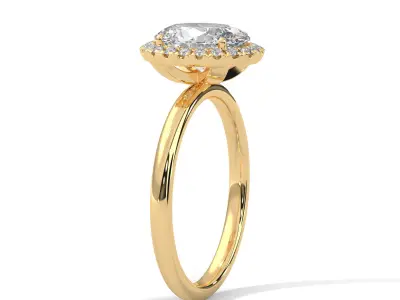 solitaire ring with detail images and 360 render videos 73 3D print model