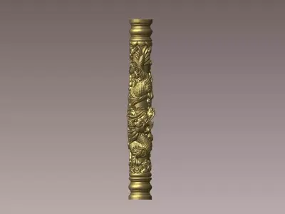 Dragon Column 3D print model