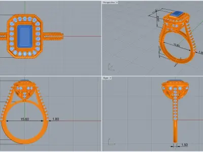 ring code 141 3D print model