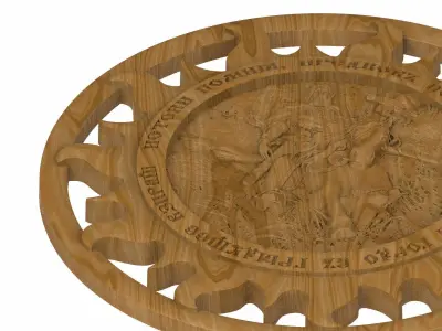 Carved panel painting STL 3D model 21