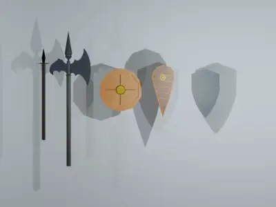 StylizedLowPolyMedievalWeaponPack Low-poly 3D model