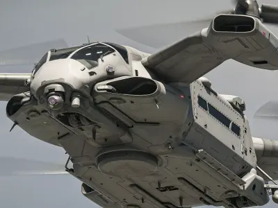 Futuristic Dropship Helicopter 3D model