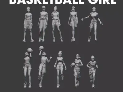 Basketball Girl Female 3D print model