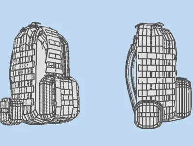 Backpack - Military 3D model