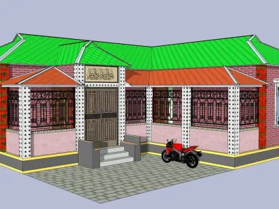 3 bedroom house design 3bhk house  Low-poly 3D model