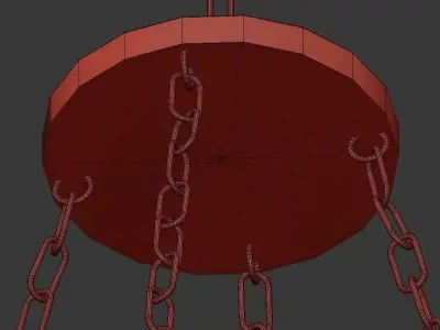 Saturn globe hanging from chain 3D model