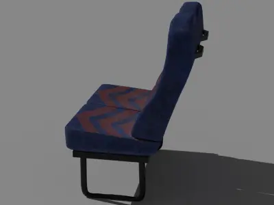 British Public Bus Seats Low-poly 3D model